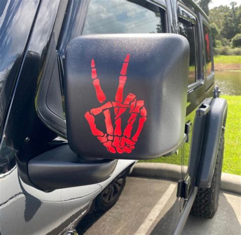 Skeleton Peace Sign Vinyl Decal Peace Sign Sticker Peace Etsy