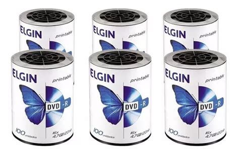 Dvd Virgem Printable Dvd R 4 7gb 120min 16x Elgin 600un Parcelamento