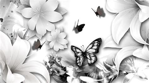 Aggregate 56+ black and white butterfly wallpaper super hot - in.cdgdbentre