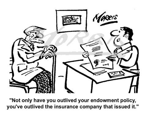 Insurance Endowment Policy Comic Cartoon Ref 0312bw Business Cartoons