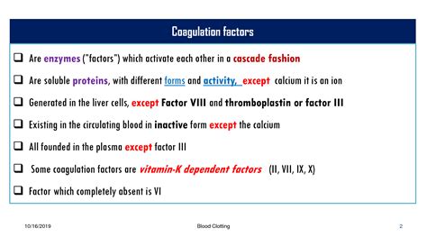 SOLUTION: Coagulation factors - Studypool