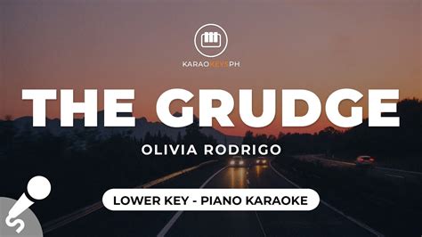 The Grudge Olivia Rodrigo Lower Key Piano Karaoke YouTube