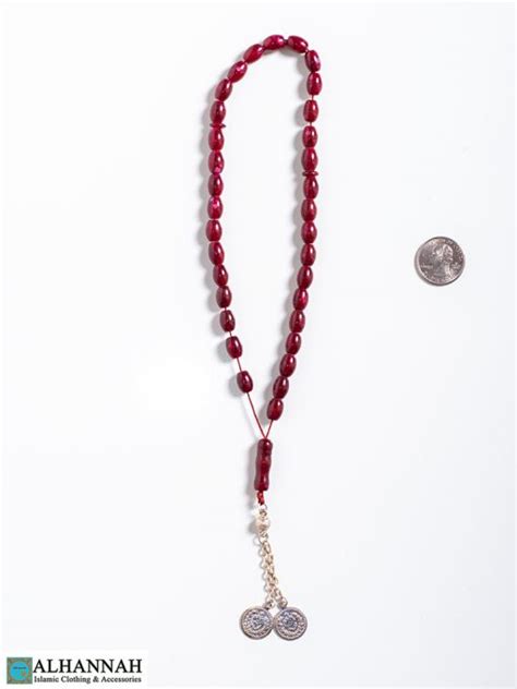 Mahogany Glass Tasbih Beads Ii Alhannah Islamic Clothing