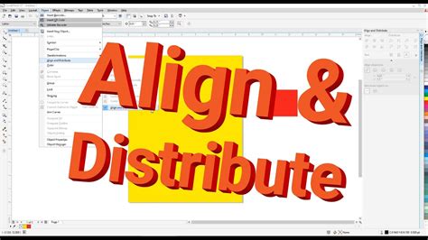 Coreldraw Align And Distribute Shortcuts Youtube