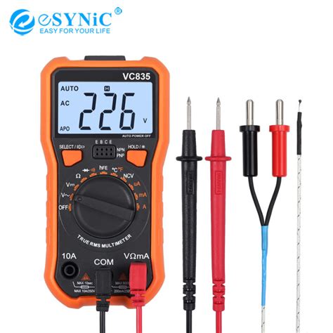 ESYNIC Digital Multimeter 8233D Pro 2000 Counts TRMS NCV AC DC Current