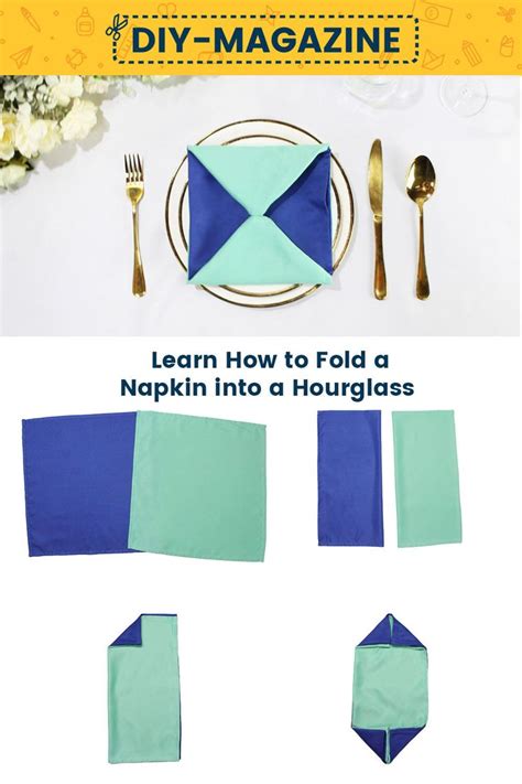 How To Fold A Napkin Into An Hourglass Easy And Fast Napkin Folding Fold Napkins