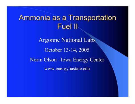 Pdf Ammonia As A Transportation Fuel Ii Dokumen Tips