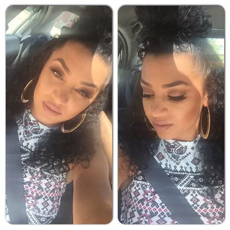 Half Bun Nude Lip Natural Hair