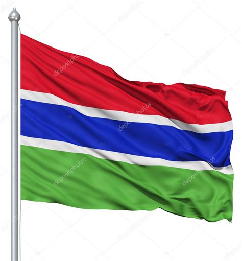 Waving Flag Of Gambia Stock Photo Fckncg