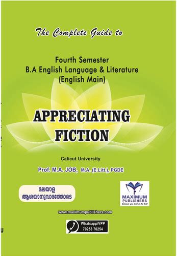 Th Semester Appreciating Fiction Calicut University B A English Main