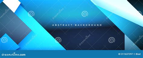 Blue Modern Abstract Wide Banner Background Graphic Design With Lines