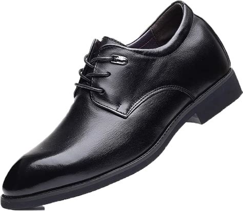 OROSUA Herrenschuhe Elegante Spitze Zehen Low Top Schnürlederschuhe