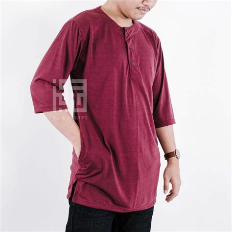 Jual Kurta Pakistan Bahan Kaos Lengan Baju Koko Muslim Pria