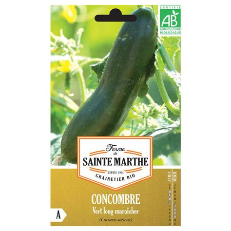 Graines De Concombre Vert Long Mara Cher Bio Ferme De Sainte Marthe