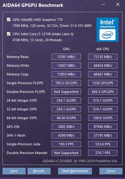 Gpgpu Benchmark Aida64