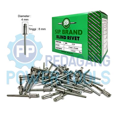 Jual Sip Paku Rivet X Mm Blind Ripet Rifet Tembak Pak