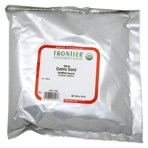 Frontier Natural Products Co Op Cumin Seed Organic Whole Single Bulk