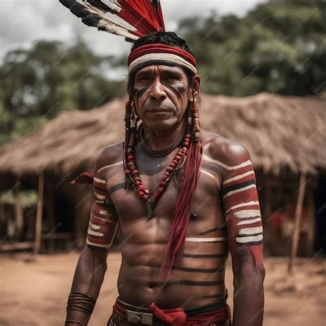 Premium Ai Image Pataxo Indigenous In A Brazilian Tribe In The Middle