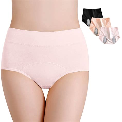 Apexfwdt 3pack Womens Mesh Period Panties Menstrual Leak Proof Underwear Briefs High Absorbency