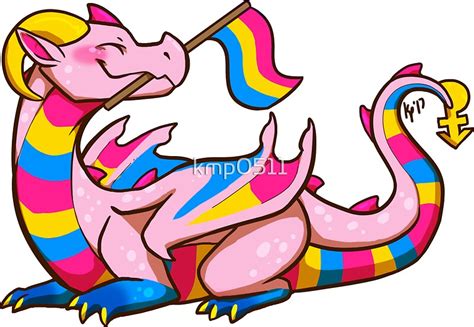 Pansexual Pride Flag Dragon Stickers By Kmp0511 Redbubble