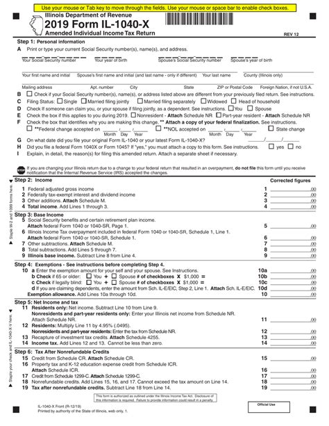 Illinois State Tax Forms Printable Printable Forms Free Online