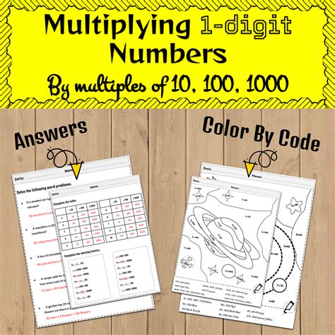 Multiplying 1 Digit Numbers By Multiples Of 10 100 1000 Game