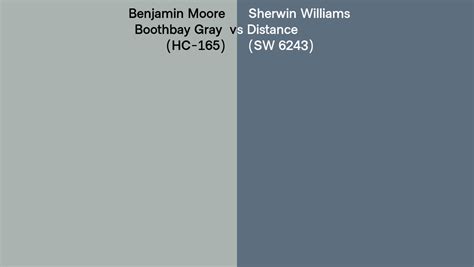 Benjamin Moore Boothbay Gray Hc 165 Vs Sherwin Williams Distance Sw 6243 Side By Side Comparison