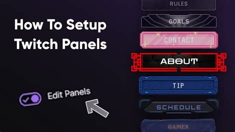 How To Setup Twitch Panels Youtube