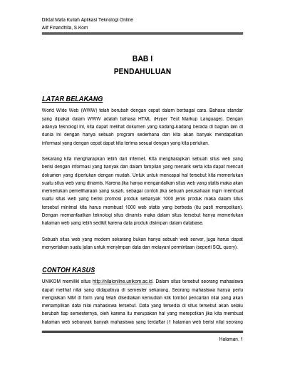 Contoh Diktat Format Penulisan Bahan Ajar Berupa Diktat Dll Pdf