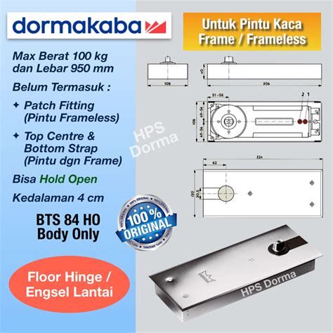 Jual Floor Hinge Dorma Bts 84 Ho Body Only Engsel Lantai Shopee