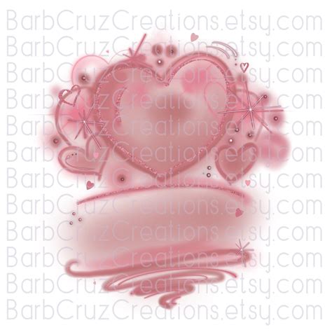 Airbrush Blush Pink Hearts Sublimation Digital Download Png