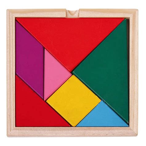 Aliexpress Buy Wooden Tangram Piece Jigsaw Puzzle Colorful