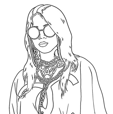 Billie Eilish Coloring Pages Printable For Free Download