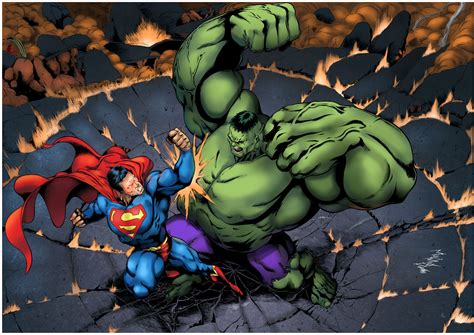 Superman vs Hulk by UZOMISTUDIO on DeviantArt