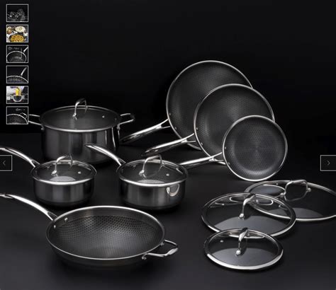 13pc HexClad Hybrid Cookware Set w/ Lids $599.99