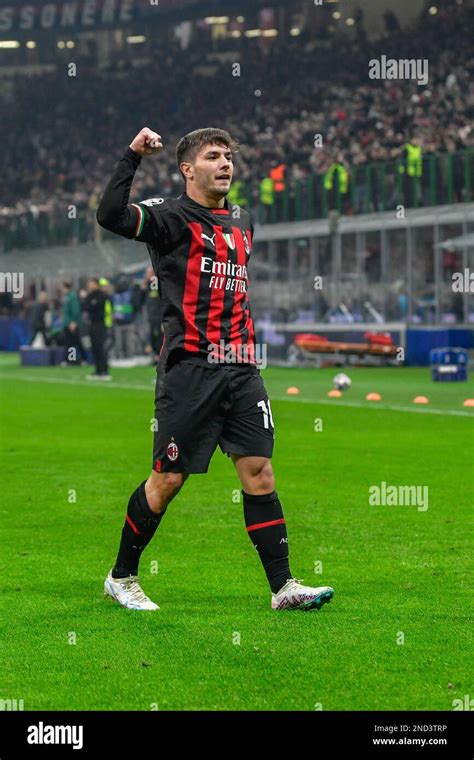 Milano Italy Th Feb Brahim Diaz Of Ac Milan Scores For