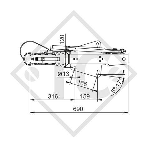 Enganche De Inercia En V Tipo Vb A Kg Con Dispositivo