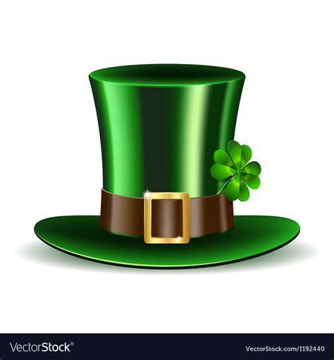 Green St Patricks Day Hat With Clover Royalty Free Vector