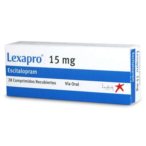 Lexapro Escitalopram 15 Mg 28 Comprimidos Recubierto Cruz Verde