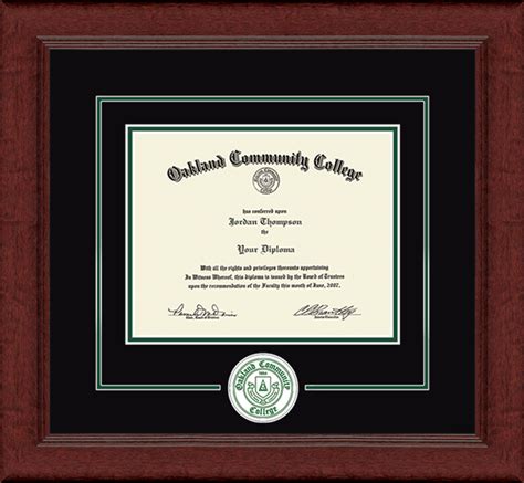 Lasting Memories Circle Logo Diploma Frame In Sierra Oakland Community