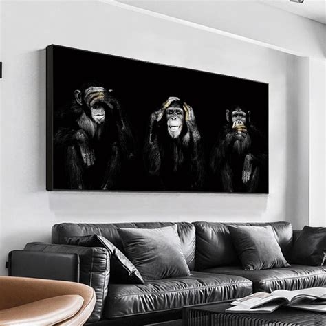 Tableau Singe De La Sagesse Art Cadrefr Art Cadrefr