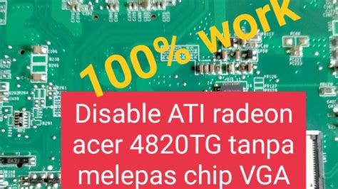 Cara Disable Vga Ati Radeon Laptop Acer Aspire Tg Tanpa Melepas