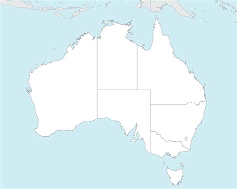 Vector Blank Map Of Australia With Regions And Administrative Divisions