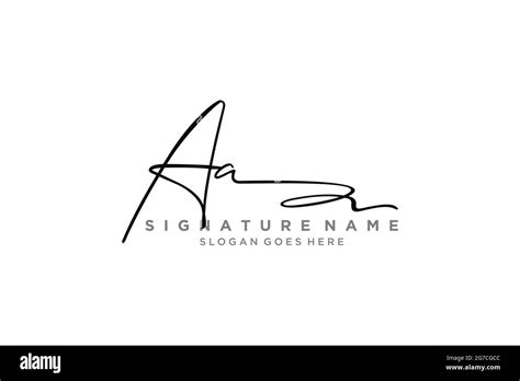 AA Letter Signature Logo Template Elegant Design Logo Sign Symbol