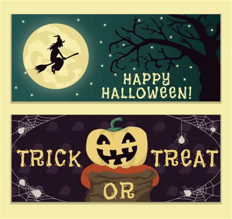 2 Vintage Halloween banner Vector for Free Download | FreeImages