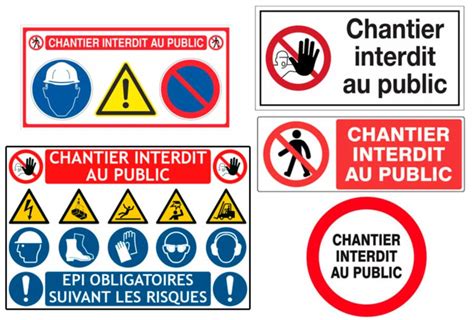 Panneau De Chantier Interdit Au Public Et EPI Impression En Ligne