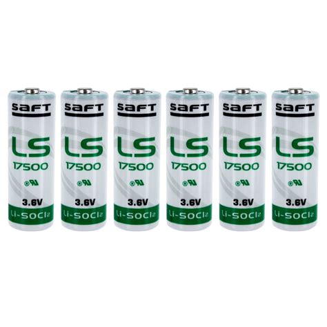 6x SAFT LS17500 A 3 6V Lithium Thionyl Chloride Li SOCl2 Battery