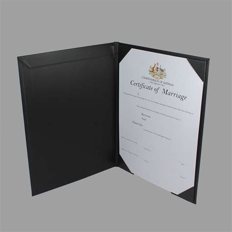 Black Leatherette Luxury A Signing Folder Celebrant Warehouse