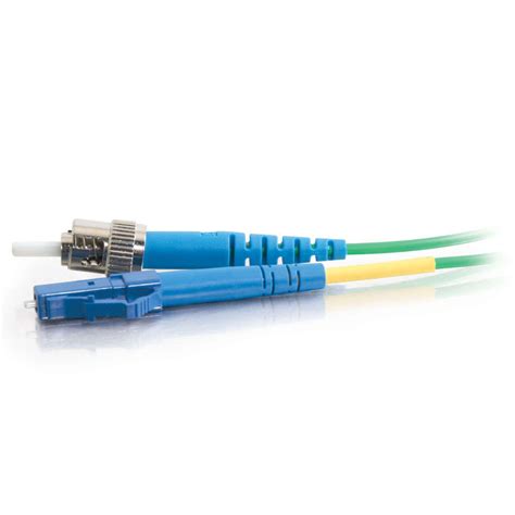 9 8ft 3m Lc St 9 125 Os2 Simplex Single Mode Pvc Fiber Optic Cable Taa Compliant Green 9