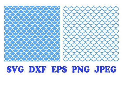 Fish Scales Svg Mermaid Pattern Svg Mermaid Svg Stencils Svg